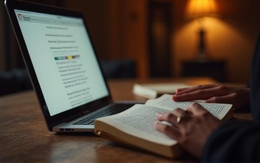 Photo illustrating an author's online presence