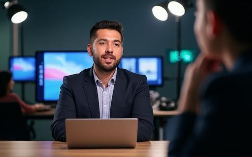 Photo illustrating a tech founder featured in media